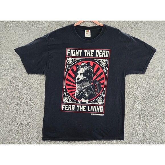 The Walking Dead Shirt Mens Large AMC Fight The Dead Fear The Living Daryl Dixon - Picture 1 of 5